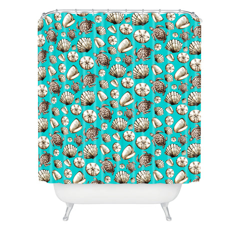 Madart Inc. Sea of Whimsy Sea Shell Pattern Shower Curtain