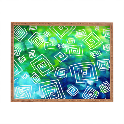 Madart Inc. Sea of Whimsy Square Curly Cue Rectangular Tray