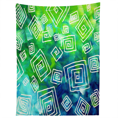 Madart Inc. Sea of Whimsy Square Curly Cue Tapestry