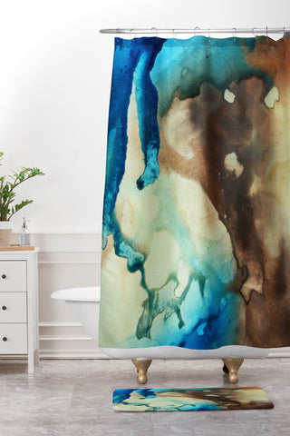 Madart Inc. Sky Drama Shower Curtain And Mat