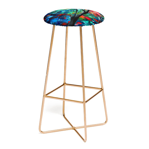 Madart Inc. Spring Blossoms Bar Stool