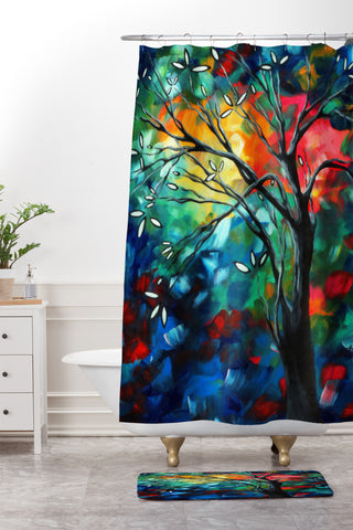 Madart Inc. Spring Blossoms Shower Curtain And Mat