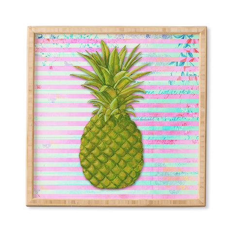 Madart Inc. Striped Pineapple Framed Wall Art