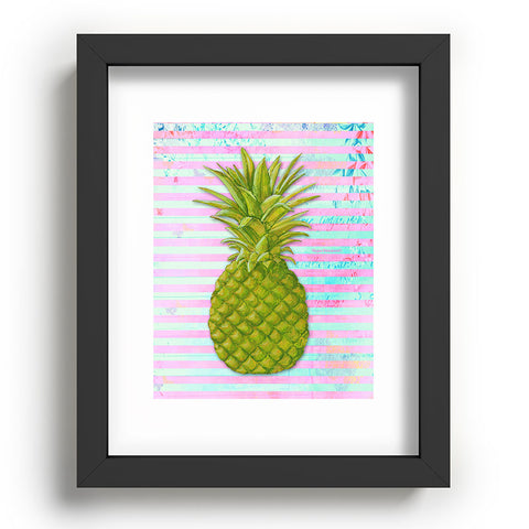 Madart Inc. Striped Pineapple Recessed Framing Rectangle