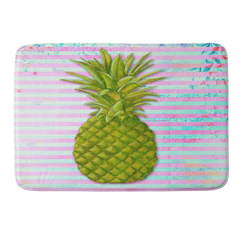 Madart Inc. Striped Pineapple Memory Foam Bath Mat