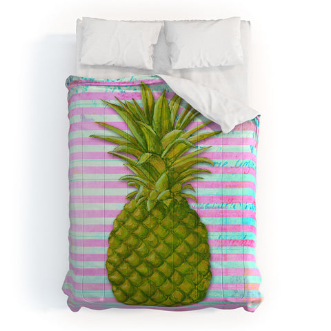 Madart Inc. Striped Pineapple Comforter