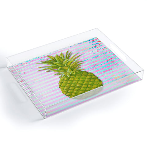Madart Inc. Striped Pineapple Acrylic Tray