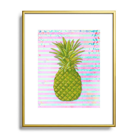 Madart Inc. Striped Pineapple Metal Framed Art Print