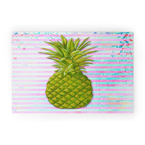 Madart Inc. Striped Pineapple Welcome Mat