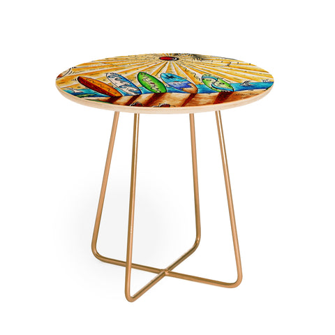 Madart Inc. Summer Break Round Side Table