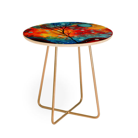 Madart Inc. Summer Snow Round Side Table