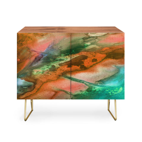 Madart Inc. The Beauty of Color Orange Credenza