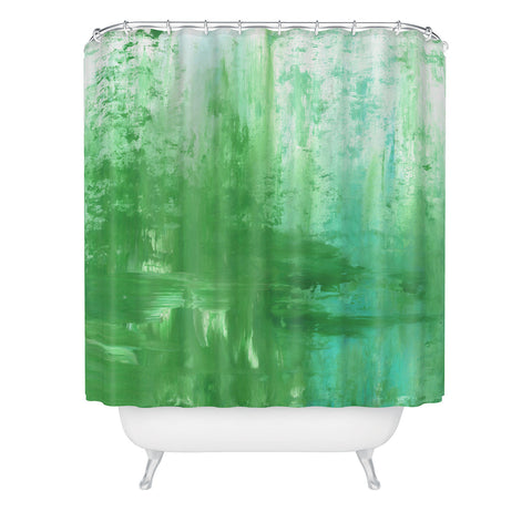 Madart Inc. The Fire Within Minty Shower Curtain
