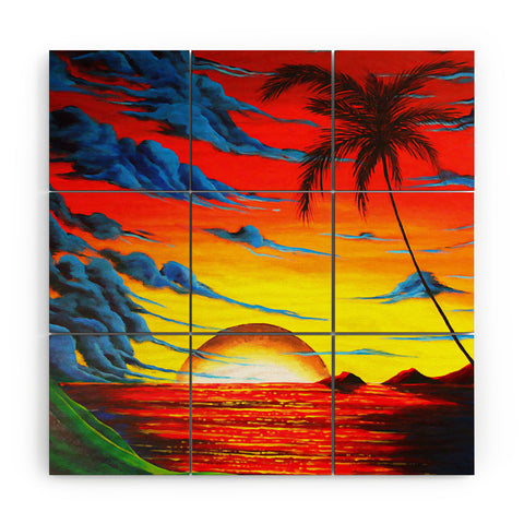 Madart Inc. Tropical Bliss Wood Wall Mural