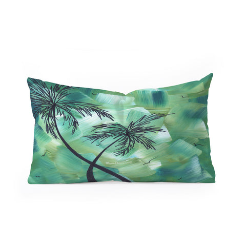 Madart Inc. Tropical Dance Palms Oblong Throw Pillow