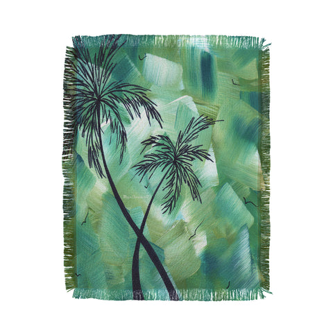 Madart Inc. Tropical Dance Palms Throw Blanket