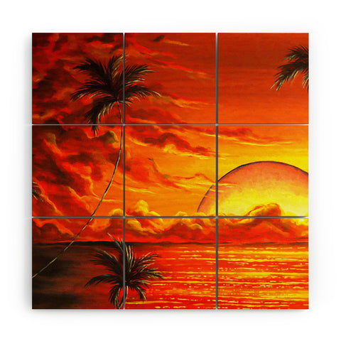 Madart Inc. Tropical Energy Wood Wall Mural