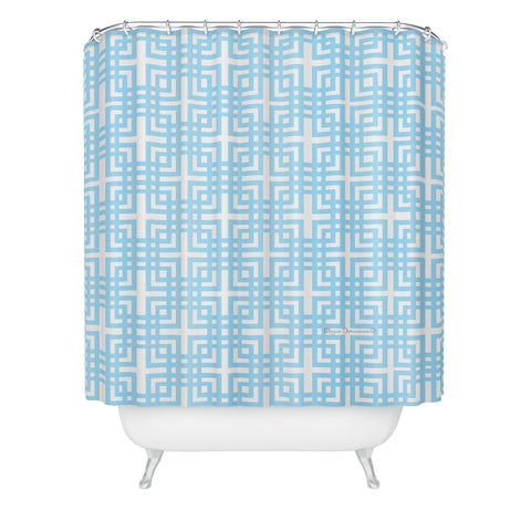 Madart Inc. Tropical Fusion 12 Blue Pattern Shower Curtain