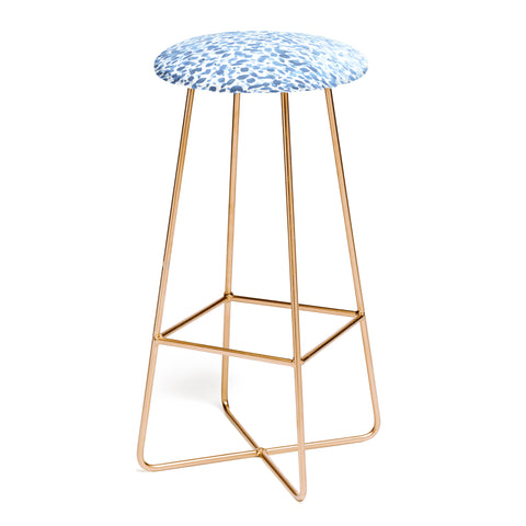 Madart Inc. Tropical Fusion 14 Abstract Blues Bar Stool