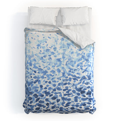 Madart Inc. Tropical Fusion 14 Abstract Blues Comforter