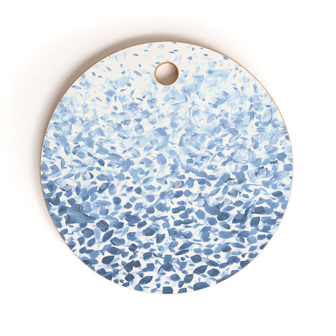 Madart Inc. Tropical Fusion 14 Abstract Blues Cutting Board Round