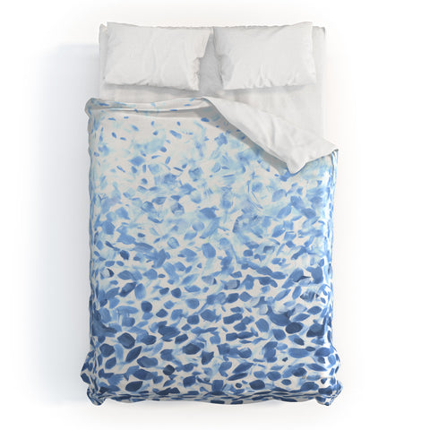 Madart Inc. Tropical Fusion 14 Abstract Blues Duvet Cover