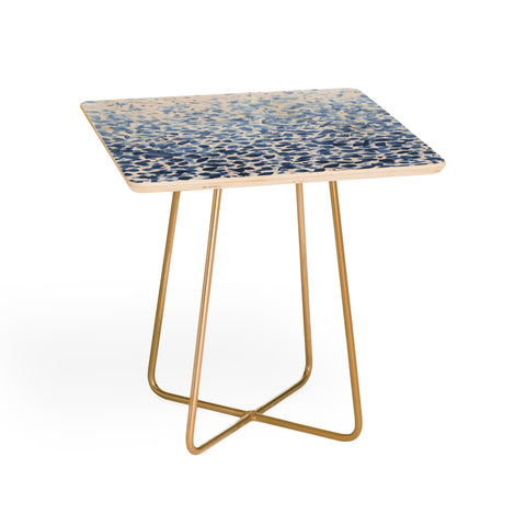 Madart Inc. Tropical Fusion 14 Abstract Blues Side Table