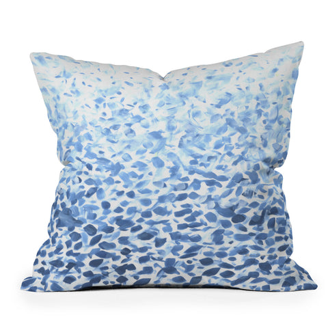 Madart Inc. Tropical Fusion 14 Abstract Blues Throw Pillow