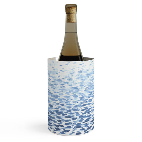 Madart Inc. Tropical Fusion 14 Abstract Blues Wine Chiller