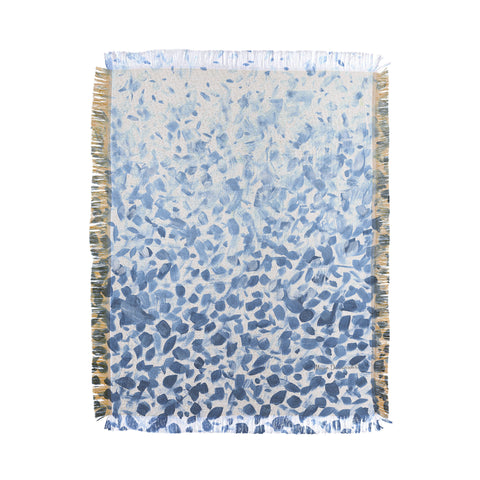Madart Inc. Tropical Fusion 14 Abstract Blues Throw Blanket