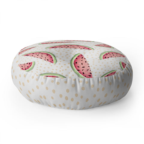 Madart Inc. Tropical Fusion 18 Watermelon Floor Pillow Round
