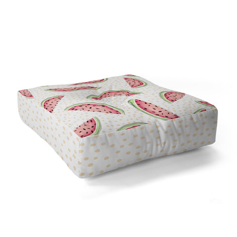 Madart Inc. Tropical Fusion 18 Watermelon Floor Pillow Square