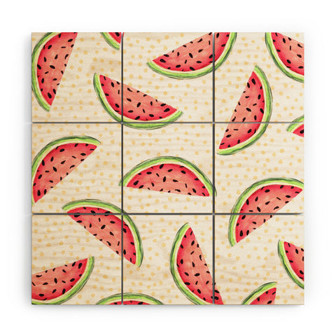 Madart Inc. Tropical Fusion 18 Watermelon Wood Wall Mural