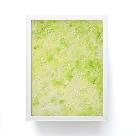 Madart Inc. Tropical Fusion 26 Green Plumerias Framed Mini Art Print