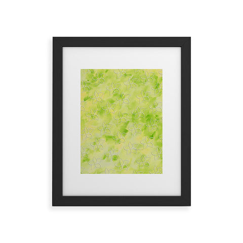 Madart Inc. Tropical Fusion 26 Green Plumerias Framed Art Print