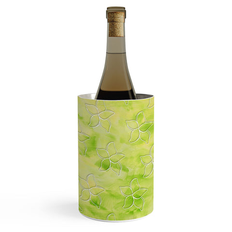 Madart Inc. Tropical Fusion 26 Green Plumerias Wine Chiller