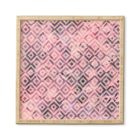 Madart Inc. Tropical Fusion 8 Mauve Diamonds Framed Wall Art