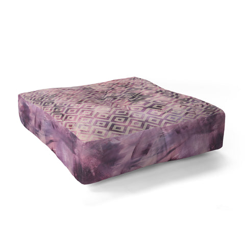 Madart Inc. Tropical Fusion 8 Mauve Diamonds Floor Pillow Square