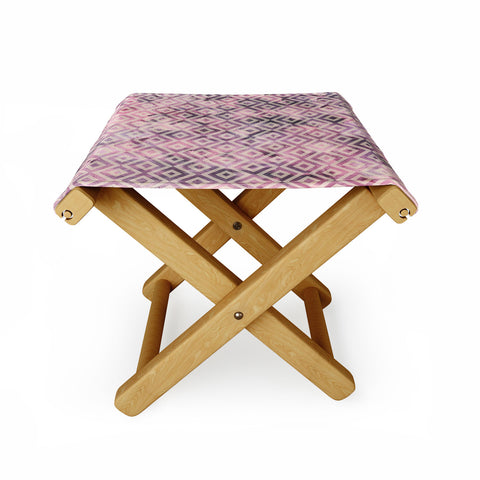 Madart Inc. Tropical Fusion 8 Mauve Diamonds Folding Stool