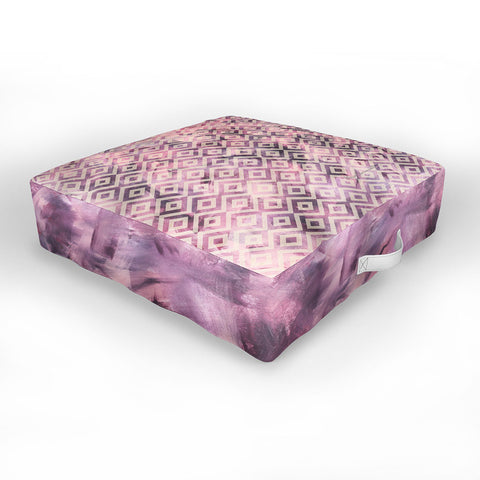 Madart Inc. Tropical Fusion 8 Mauve Diamonds Outdoor Floor Cushion