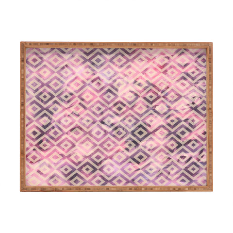 Madart Inc. Tropical Fusion 8 Mauve Diamonds Rectangular Tray