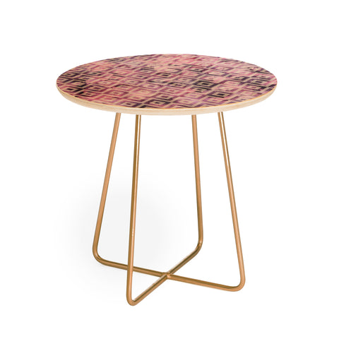 Madart Inc. Tropical Fusion 8 Mauve Diamonds Round Side Table