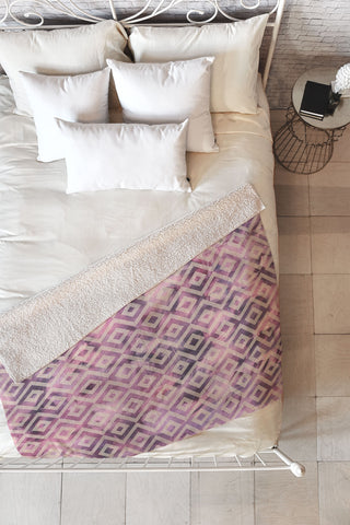 Madart Inc. Tropical Fusion 8 Mauve Diamonds Fleece Throw Blanket