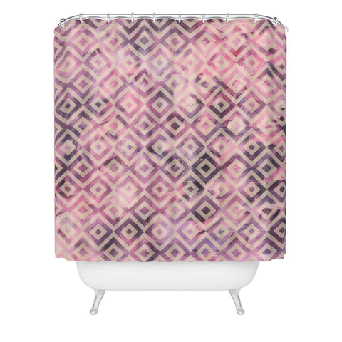 Madart Inc. Tropical Fusion 8 Mauve Diamonds Shower Curtain