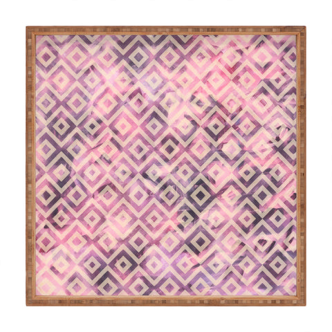 Madart Inc. Tropical Fusion 8 Mauve Diamonds Square Tray