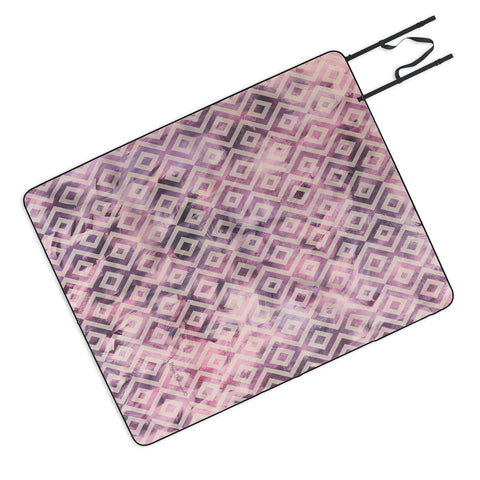 Madart Inc. Tropical Fusion 8 Mauve Diamonds Picnic Blanket