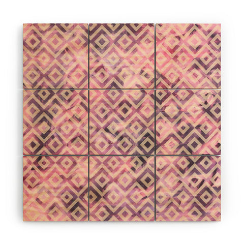 Madart Inc. Tropical Fusion 8 Mauve Diamonds Wood Wall Mural