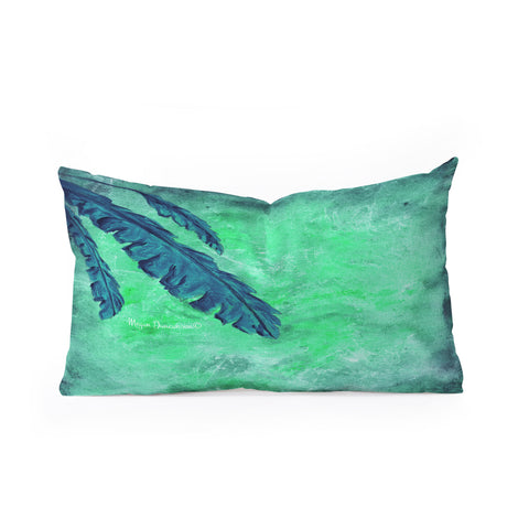 Madart Inc. Tropical Splash Aqua Oblong Throw Pillow