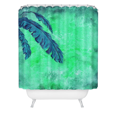 Madart Inc. Tropical Splash Aqua Shower Curtain