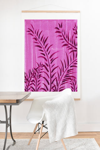 Madart Inc. Tropical Splash Pink Art Print And Hanger
